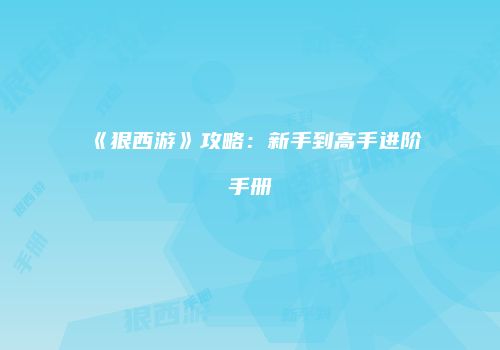 《狠西游》攻略：新手到高手进阶手册