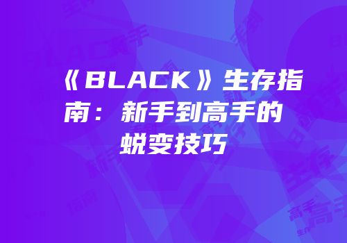 《BLACK》生存指南：新手到高手的蜕变技巧