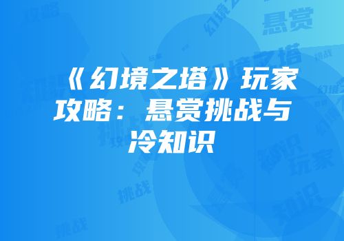 《幻境之塔》玩家攻略：悬赏挑战与冷知识
