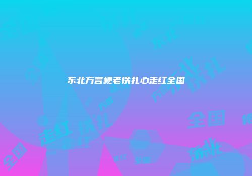 东北方言梗老铁扎心走红全国