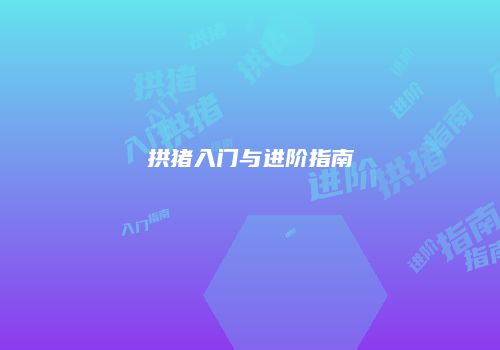拱猪入门与进阶指南