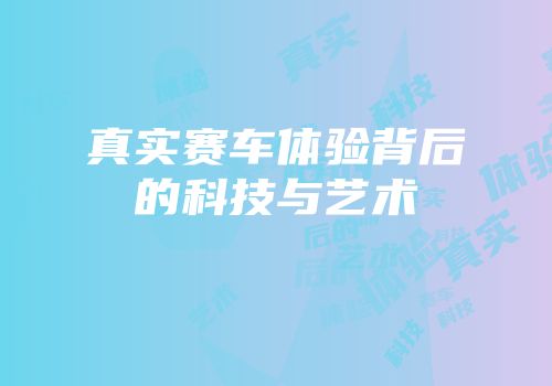 真实赛车体验背后的科技与艺术