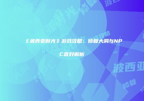 《波西亚时光》游戏攻略：修复大洞与NPC喜好解析