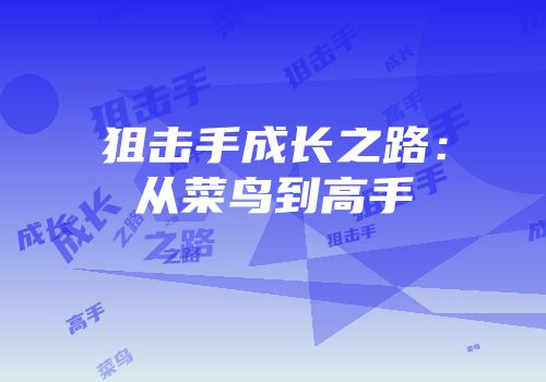 狙击手成长之路：从菜鸟到高手
