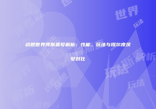战舰世界俾斯麦号解析：性能、玩法与提尔皮茨号对比
