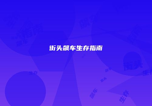街头飙车生存指南