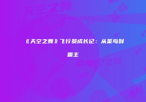《天空之舞》飞行员成长记：从菜鸟到霸主