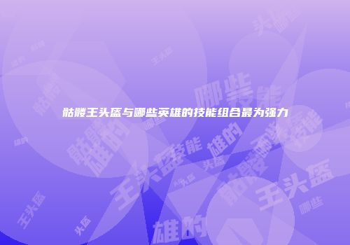 骷髅王头盔与哪些英雄的技能组合最为强力