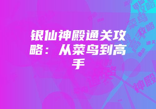 银仙神殿通关攻略：从菜鸟到高手