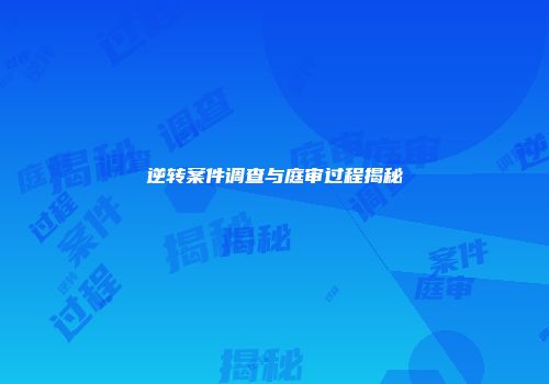 逆转案件调查与庭审过程揭秘