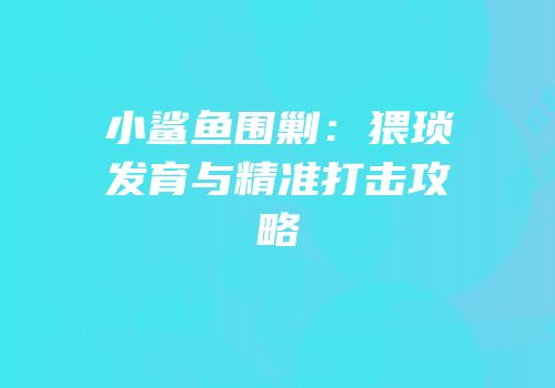 小鲨鱼围剿：猥琐发育与精准打击攻略