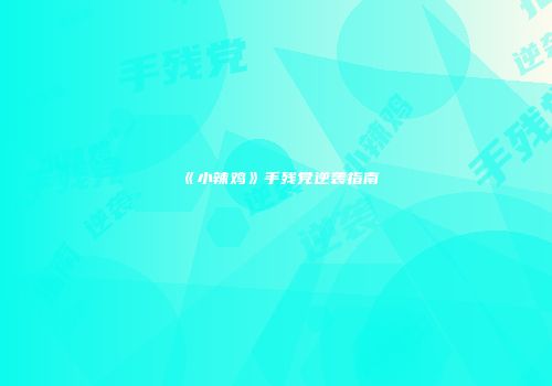 《小辣鸡》手残党逆袭指南