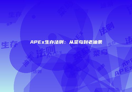 APEx生存法则：从菜鸟到老油条