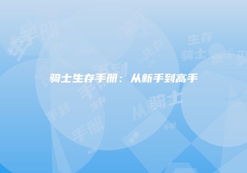 骑士生存手册：从新手到高手