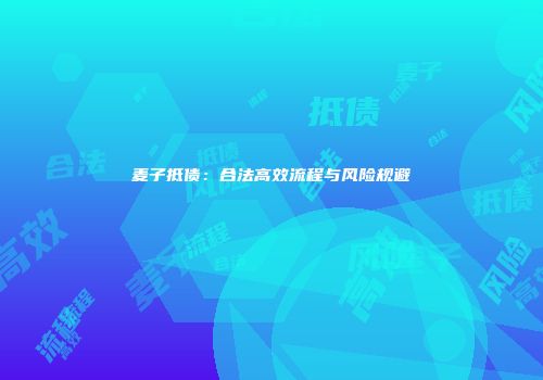麦子抵债：合法高效流程与风险规避