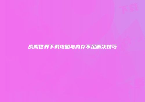 战舰世界下载攻略与内存不足解决技巧