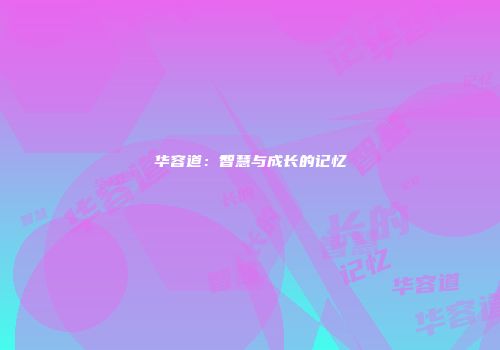 华容道：智慧与成长的记忆