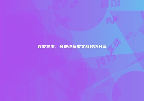 袁家宾馆：骨灰级玩家实战技巧分享