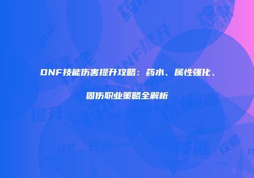 DNF技能伤害提升攻略：药水、属性强化、固伤职业策略全解析