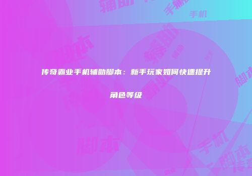 传奇霸业手机辅助脚本：新手玩家如何快速提升角色等级