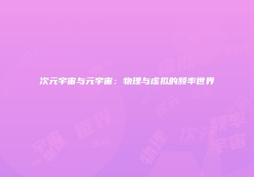次元宇宙与元宇宙：物理与虚拟的频率世界