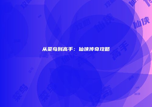 从菜鸟到高手：仙侠传奇攻略