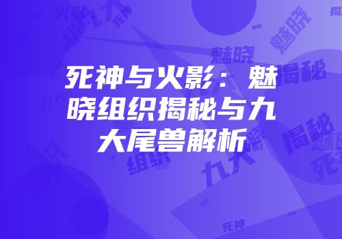 死神与火影：魅晓组织揭秘与九大尾兽解析
