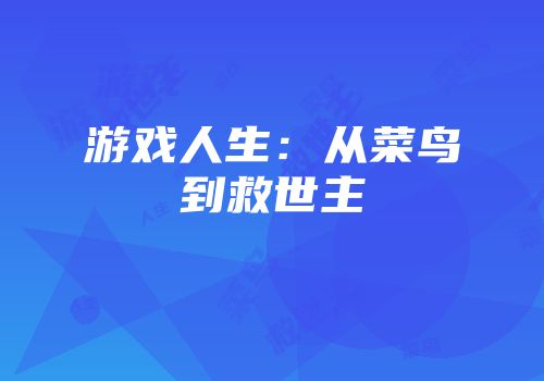 游戏人生：从菜鸟到救世主