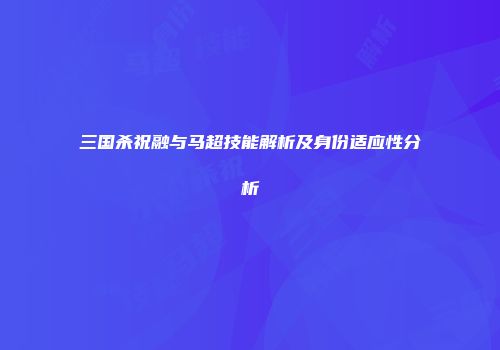 三国杀祝融与马超技能解析及身份适应性分析