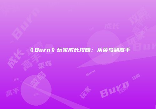 《Burn》玩家成长攻略：从菜鸟到高手