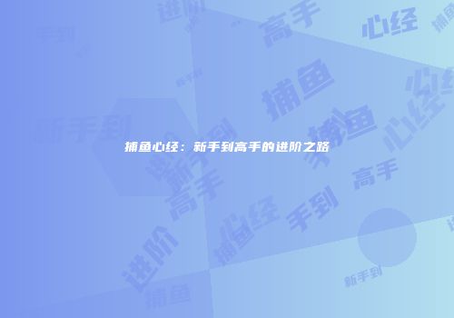 捕鱼心经：新手到高手的进阶之路