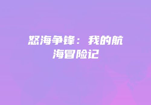 怒海争锋：我的航海冒险记