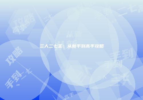 三人二七王：从新手到高手攻略