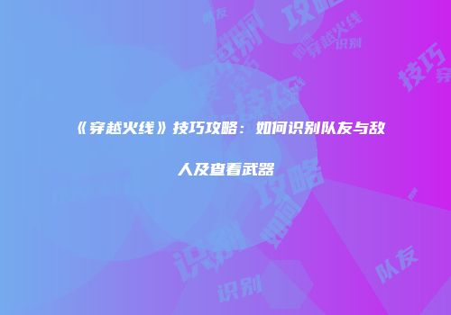 《穿越火线》技巧攻略：如何识别队友与敌人及查看武器
