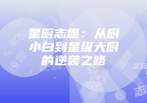 星厨志愿：从厨小白到星级大厨的逆袭之路