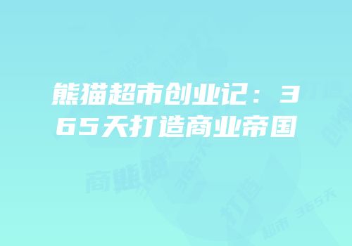熊猫超市创业记：365天打造商业帝国