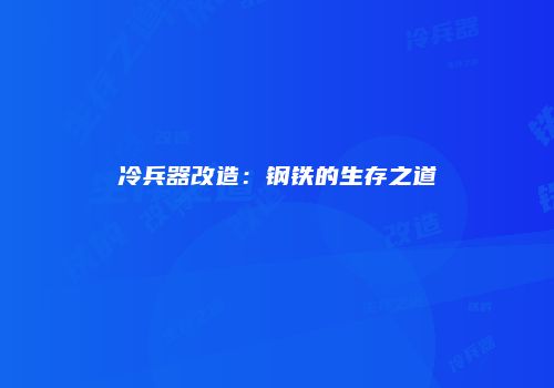 冷兵器改造：钢铁的生存之道