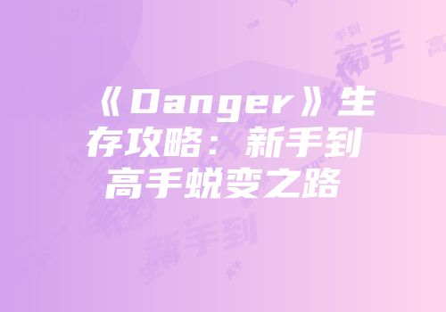 《Danger》生存攻略：新手到高手蜕变之路