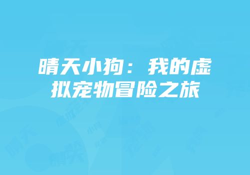 晴天小狗：我的虚拟宠物冒险之旅