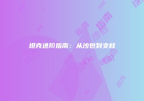 坦克进阶指南：从沙包到支柱