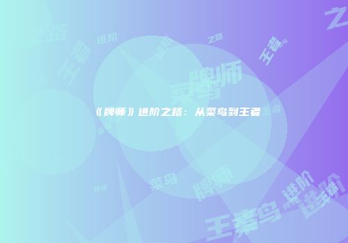 《牌师》进阶之路：从菜鸟到王者