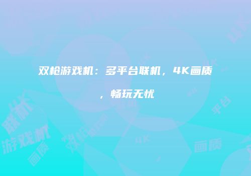 双枪游戏机：多平台联机，4K画质，畅玩无忧
