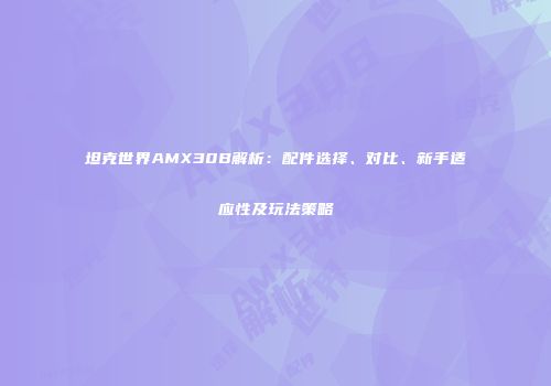 坦克世界AMX30B解析：配件选择、对比、新手适应性及玩法策略