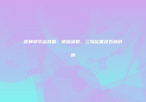 原神琥牢山攻略：琥珀获取、三鸟位置及石珀识别