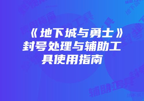 《地下城与勇士》封号处理与辅助工具使用指南