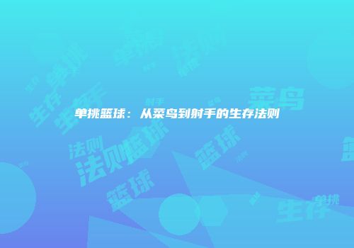 单挑篮球：从菜鸟到射手的生存法则