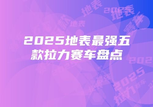 2025地表最强五款拉力赛车盘点