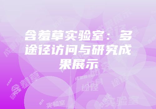 含羞草实验室：多途径访问与研究成果展示