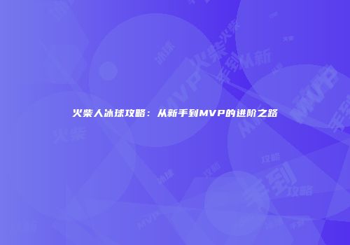 火柴人冰球攻略：从新手到MVP的进阶之路