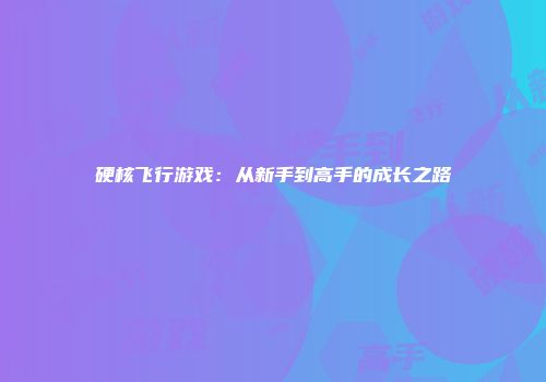硬核飞行游戏：从新手到高手的成长之路